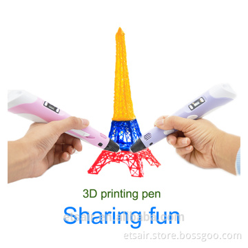Semi-automatic 3d Printer Pen Filament Arts Printer Home 3D Printer pink